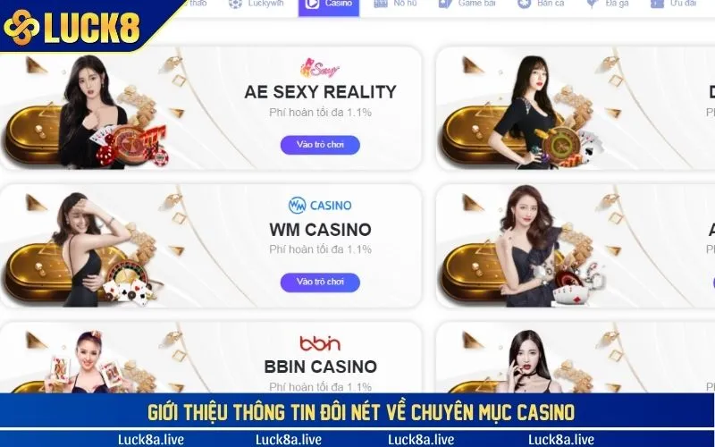 Giới thiệu thông tin đôi nét về chuyên mục Casino