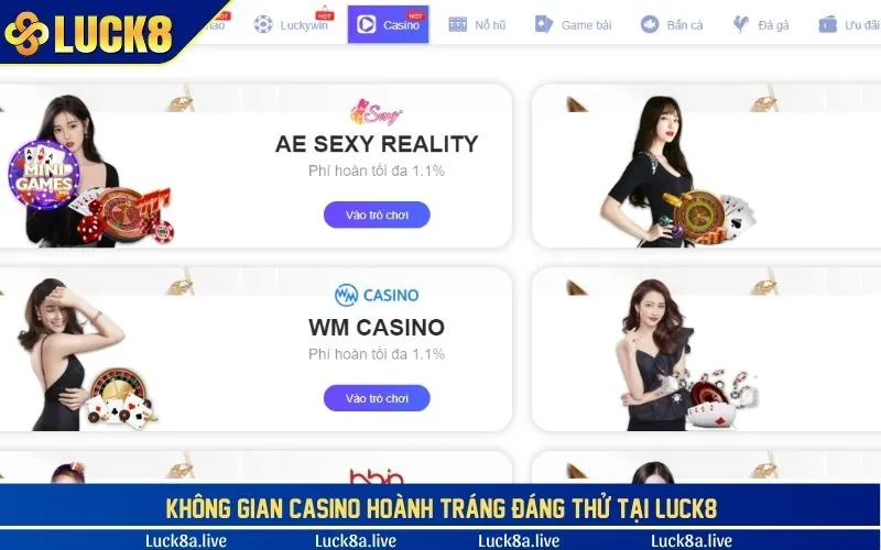 Casino hoành tráng với game tuyệt vời