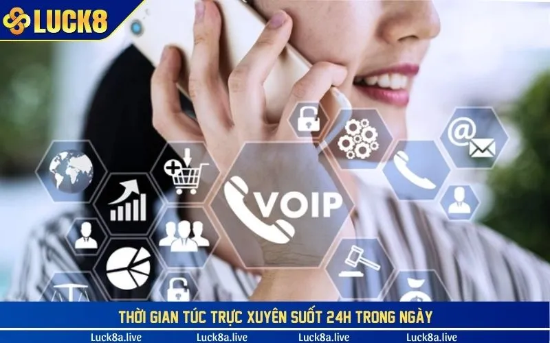 Đội ngũ nhân viên LUCK8 hoạt động 24h 